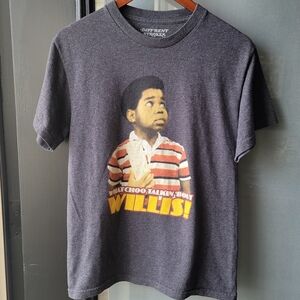 Diff’rent Strokes Graphic Shirt Medium Dark Grey Arnold Jackson Short Sleeve